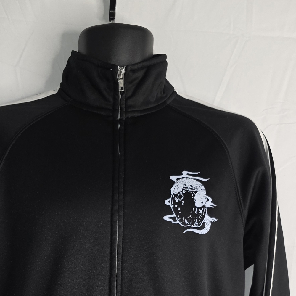 Bad Habit Omocat Black Track Jacket Screen Printed Size Medium CJ-2644 - Picture 5 of 11